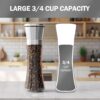 Home EC Premium Stainless Steel Sea Salt and Pepper Grinder Set of 2