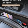 2 Pack Car Seat Gap Filler Organizer Black
