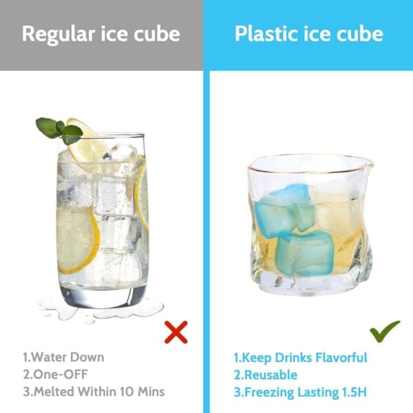 Reusable Ice Cubes for Camping, 360 Pack, 12 lbs