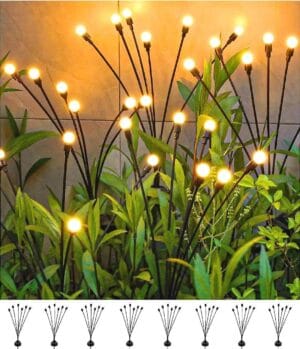 71LtnJAROEL._AC_SL1165_ 8 Count Solar Lights Outdoor Waterproof IPX5 Solar Garden Lights