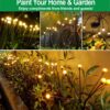 8 Count Solar Lights Outdoor Waterproof IPX5 Solar Garden Lights