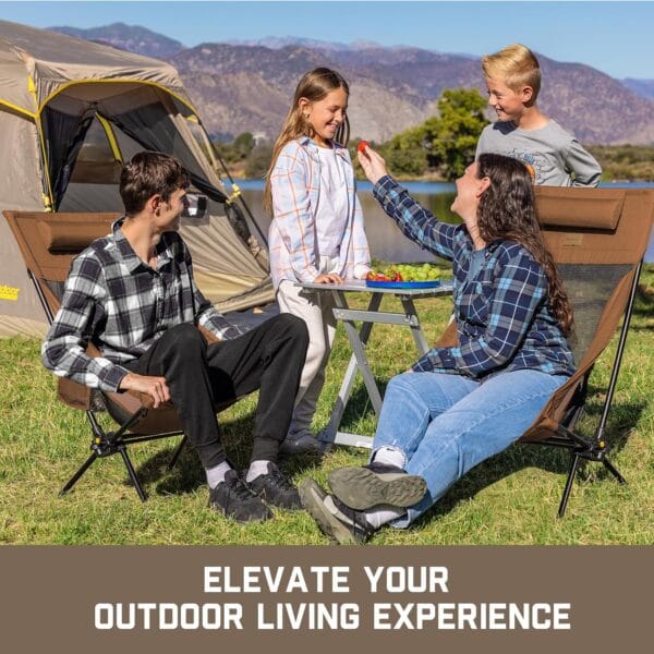 Portable & Lightweight, Comfort-Driven Foldable Rocking Chair with Carry Bag for Camping