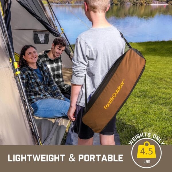 Portable & Lightweight, Comfort-Driven Foldable Rocking Chair with Carry Bag for Camping