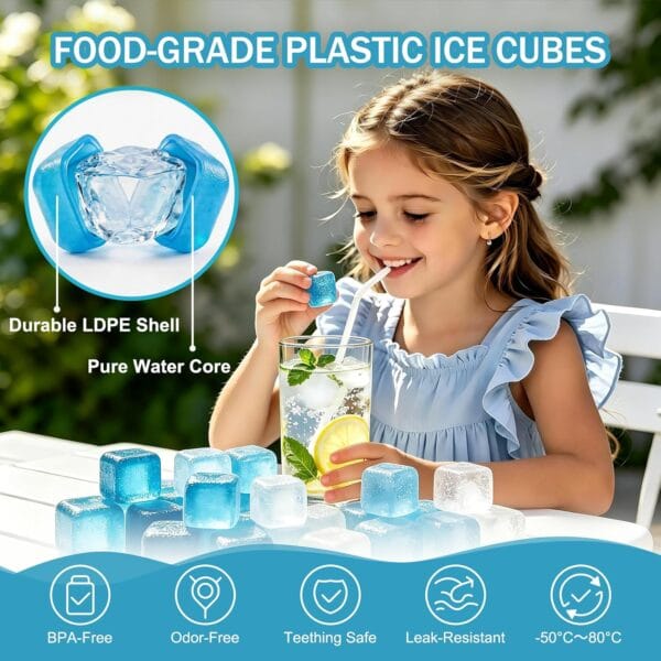 Reusable Ice Cubes for Camping, 360 Pack, 12 lbs